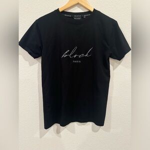 BLVCK Paris Signature tee in black, size small